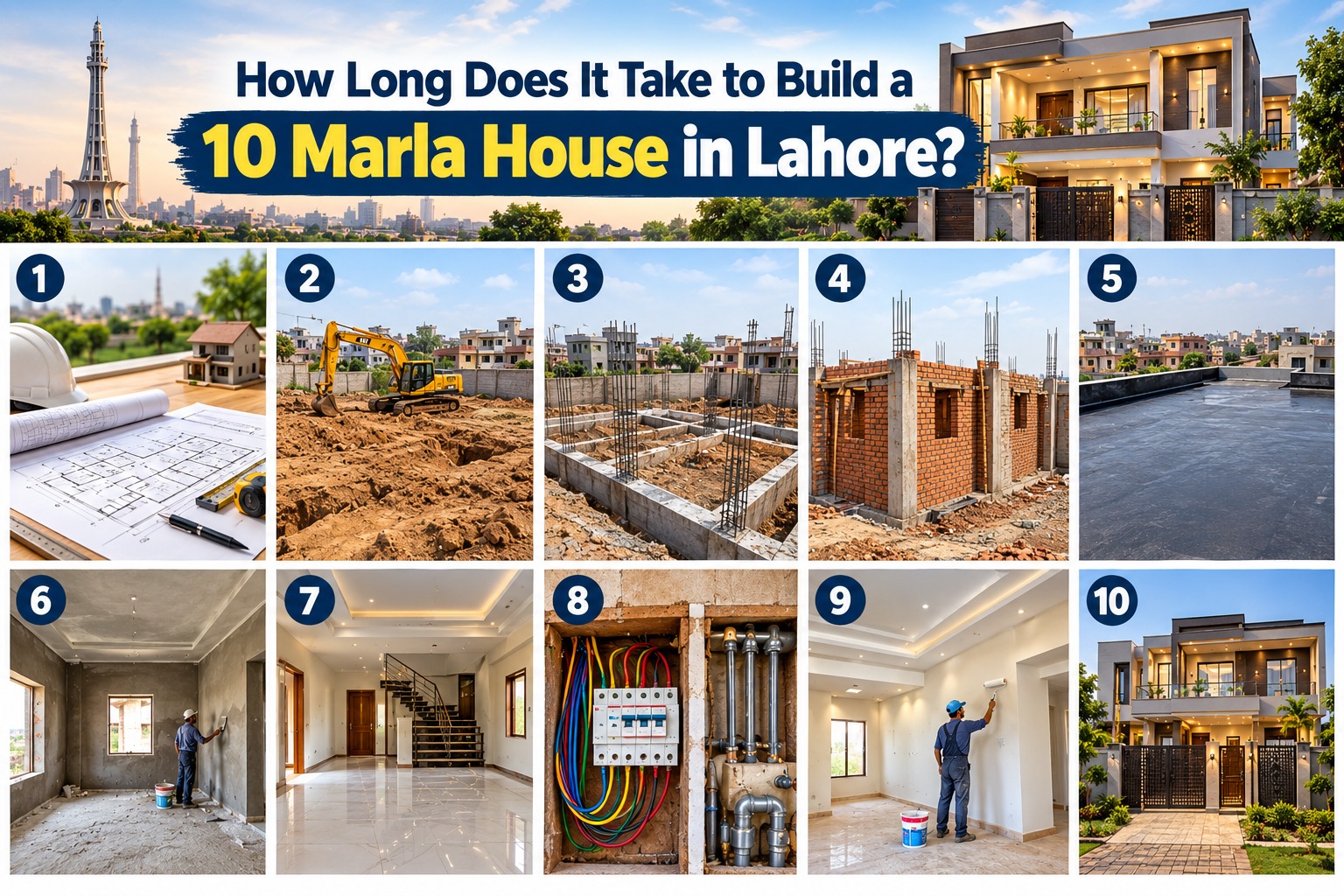 how long to build 10 marla house lahore